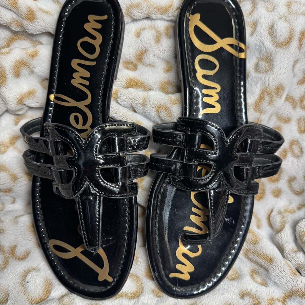 NEW Sam Edelman Black Patent Sandals sz 8.5